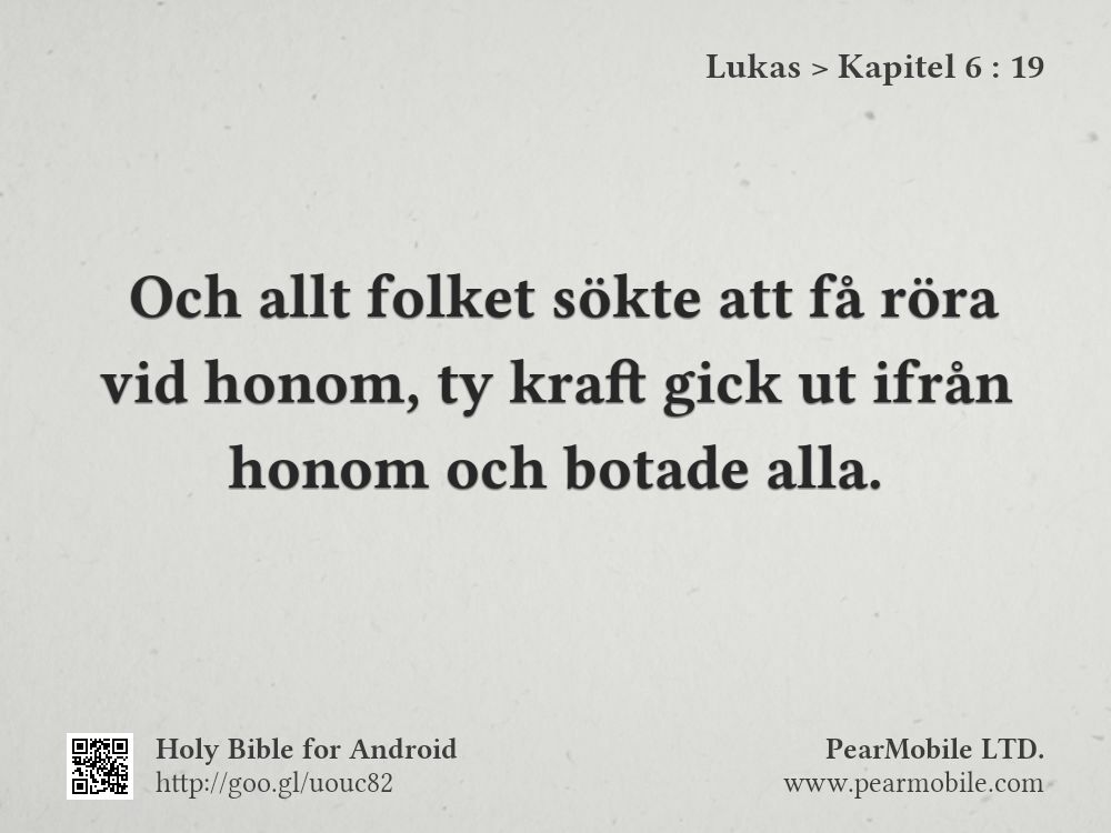 Lukas, Kapitel 6:19